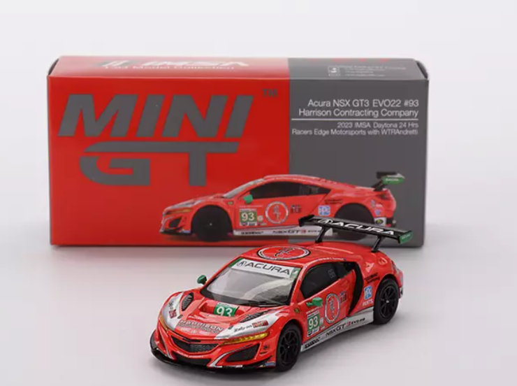 Acura NSX GT3 Evo22 #93 Harrison Contracting Company - LHD - Mini GT 617