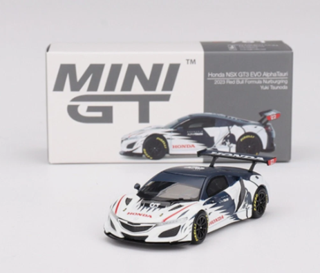 Honda NSX GT3 Evo Alpha Tauri 2023 Red Bull Formula Nurburgring Yuki Tsunoda - LHD - MINI GT 761