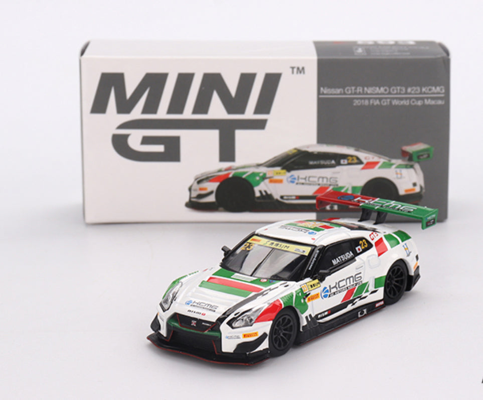 Nissan GT-R Nismo GT3 #23 KCMG 2018 FIA GT World Cup Macau - LHD - Mini GT 593