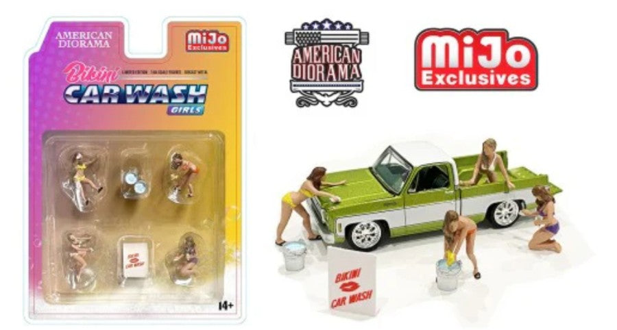 Figurine Bikini Car Wash Girls - American Diorama