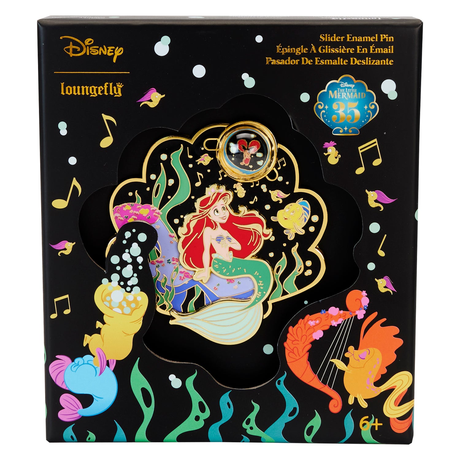Loungefly - Pin's Collector Ariel La Petite Sirène 35Th Anniversary - Disney