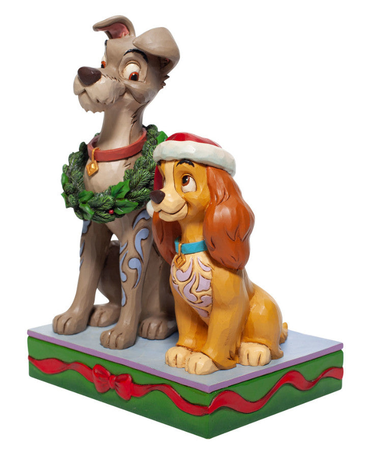 Figurine La Belle et Le Clochard Noël - Disney Traditions Jim Shore