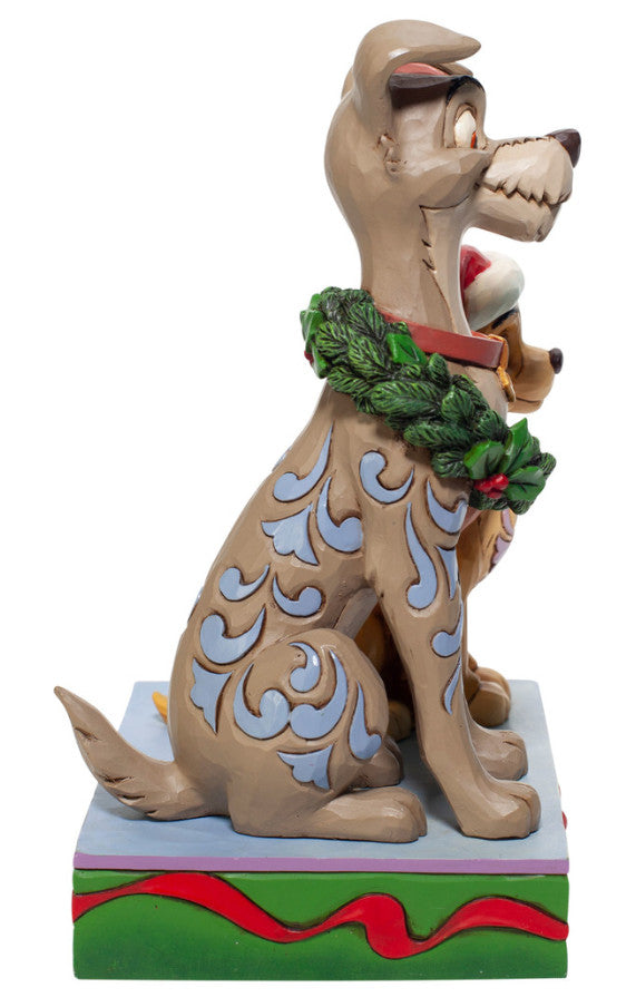 Figurine La Belle et Le Clochard Noël - Disney Traditions Jim Shore