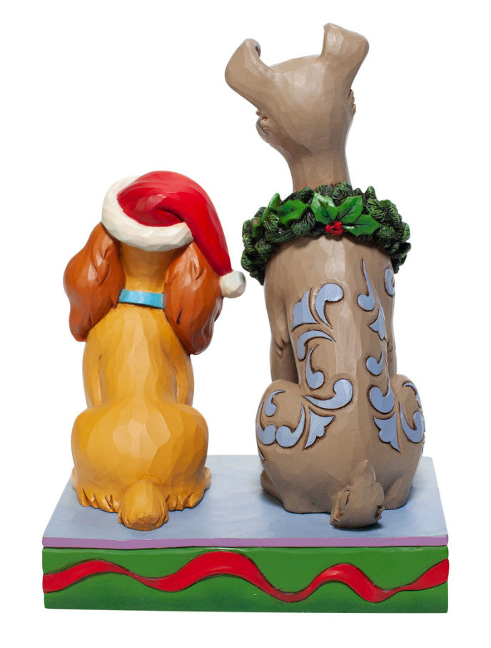 Figurine La Belle et Le Clochard Noël - Disney Traditions Jim Shore