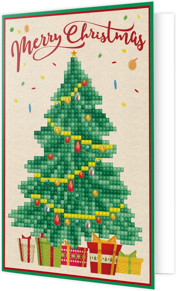 Carte de Voeux Merry Christmas Diamond Painting - Diamond Dotz