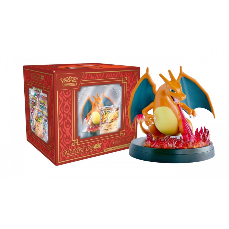 Coffret Super Premium Dracaufeu Ex avec Figurine - Pokémon