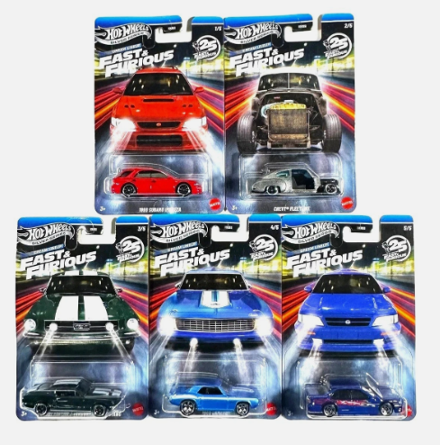 Fast and Furious Dream Lineup - set de 5 models - Hotwheels