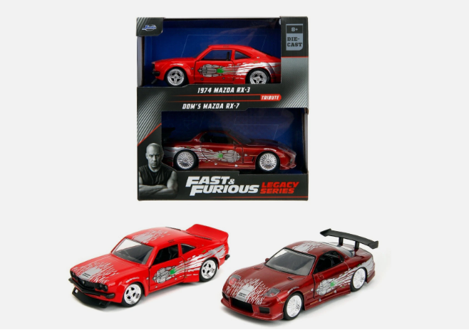 Fast and Furious - 1974 Mazda RX-3 + Dom's Mazda RX-7 - Jada