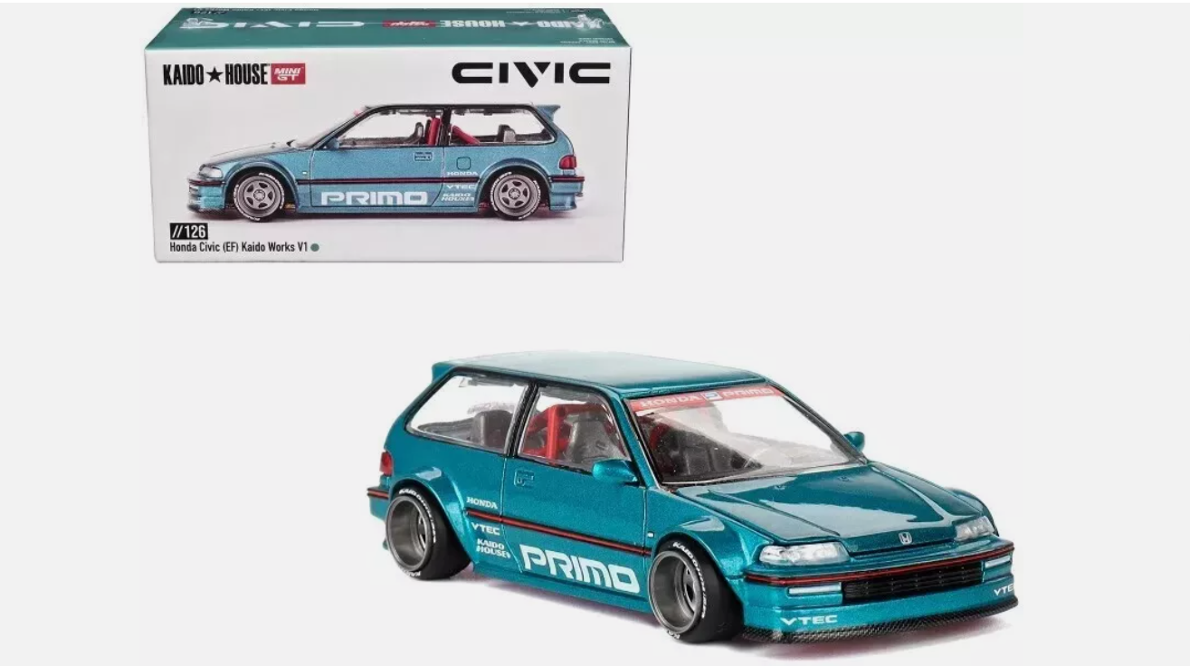 Honda Civic EF Kaido Works V1 1987 - Mini GT