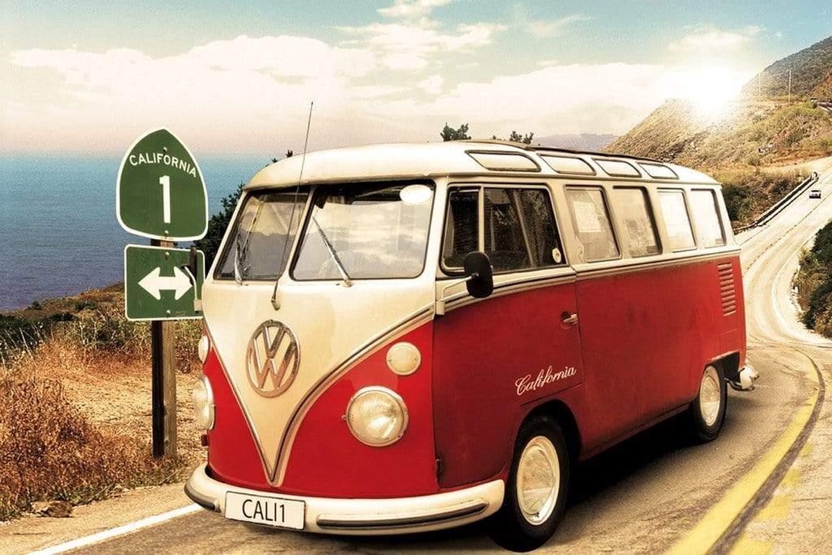 Poster Volkswagen Camper Route One - Brisa