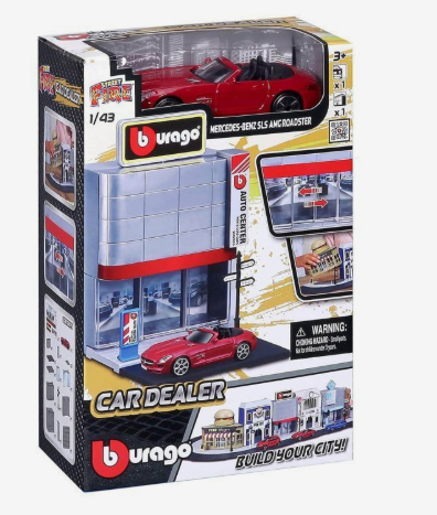 Street Fire City Car Dealer Mercedes Benz SLS AMG Roadster - Bburago