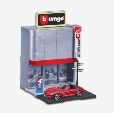 Street Fire City Car Dealer Mercedes Benz SLS AMG Roadster - Bburago