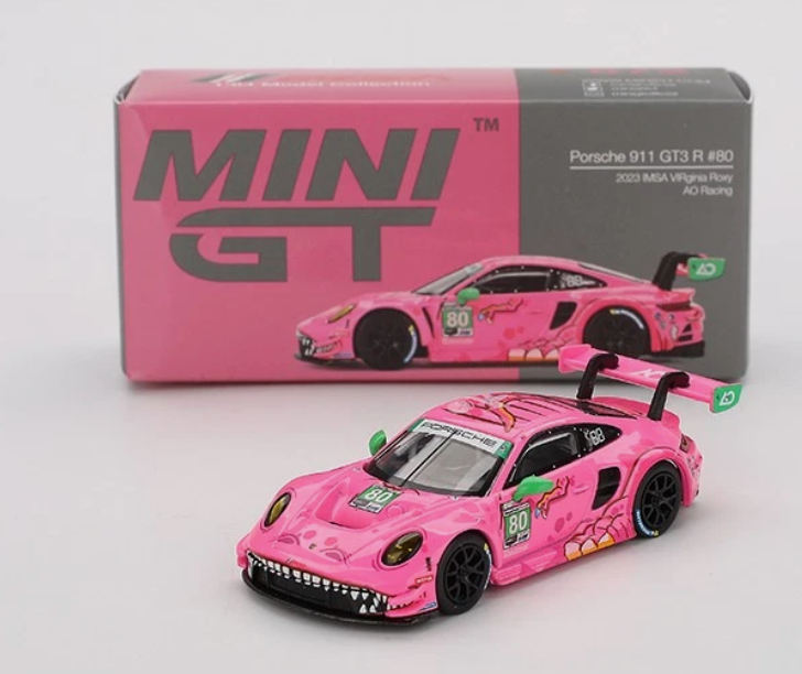 Porsche 911 GT3 R #80 2023 IMSA Virginia Roxy AO Racing - LHD - Mini GT 872