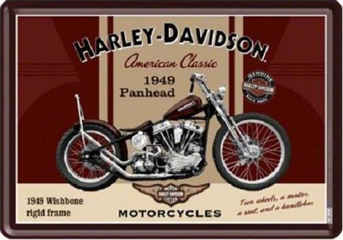 Plaque Métallique Harley-Davidson - Nostalgic Art