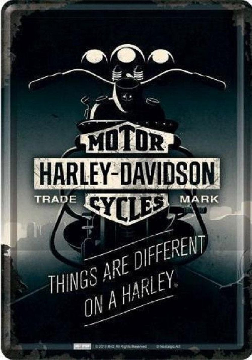 Plaque Métallique Harley - Davidson - Nostalgic Art