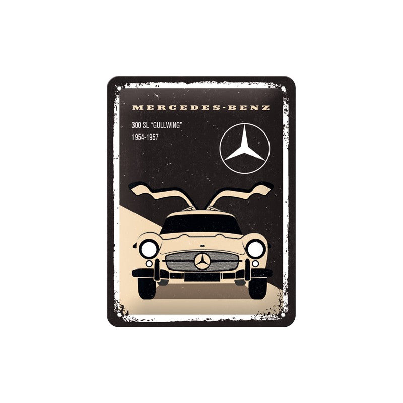 Plaque Métallique Mercedes Benz 300 SL Gullwing - Nostalgic Art