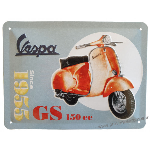 Plaque Métallique Vespa GS 150 cc - Nostalgic Art