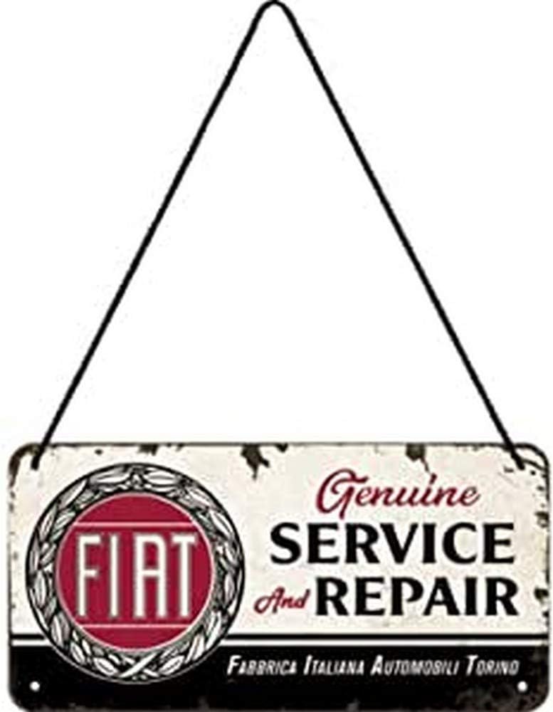 Plaque à Suspendre Fiat Service - Nostalgic Art
