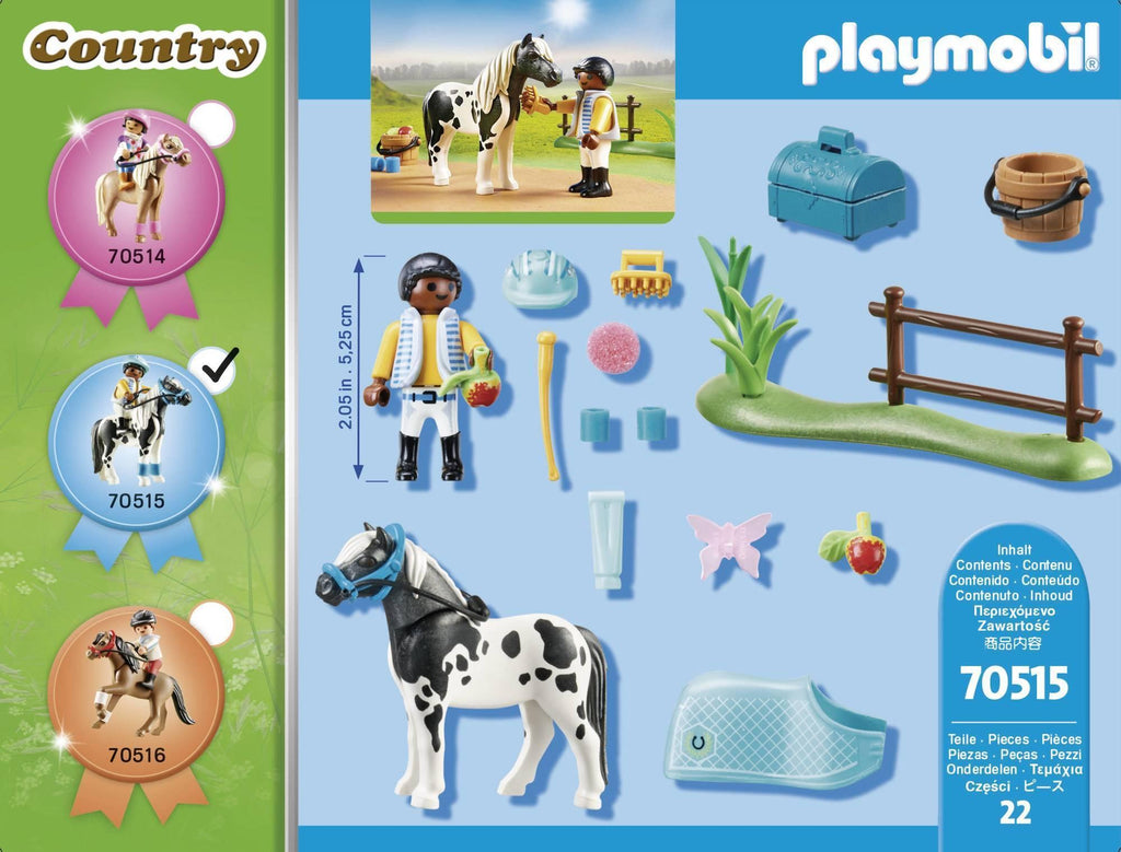 Cavalier et Poney Lewitzer - Playmobil