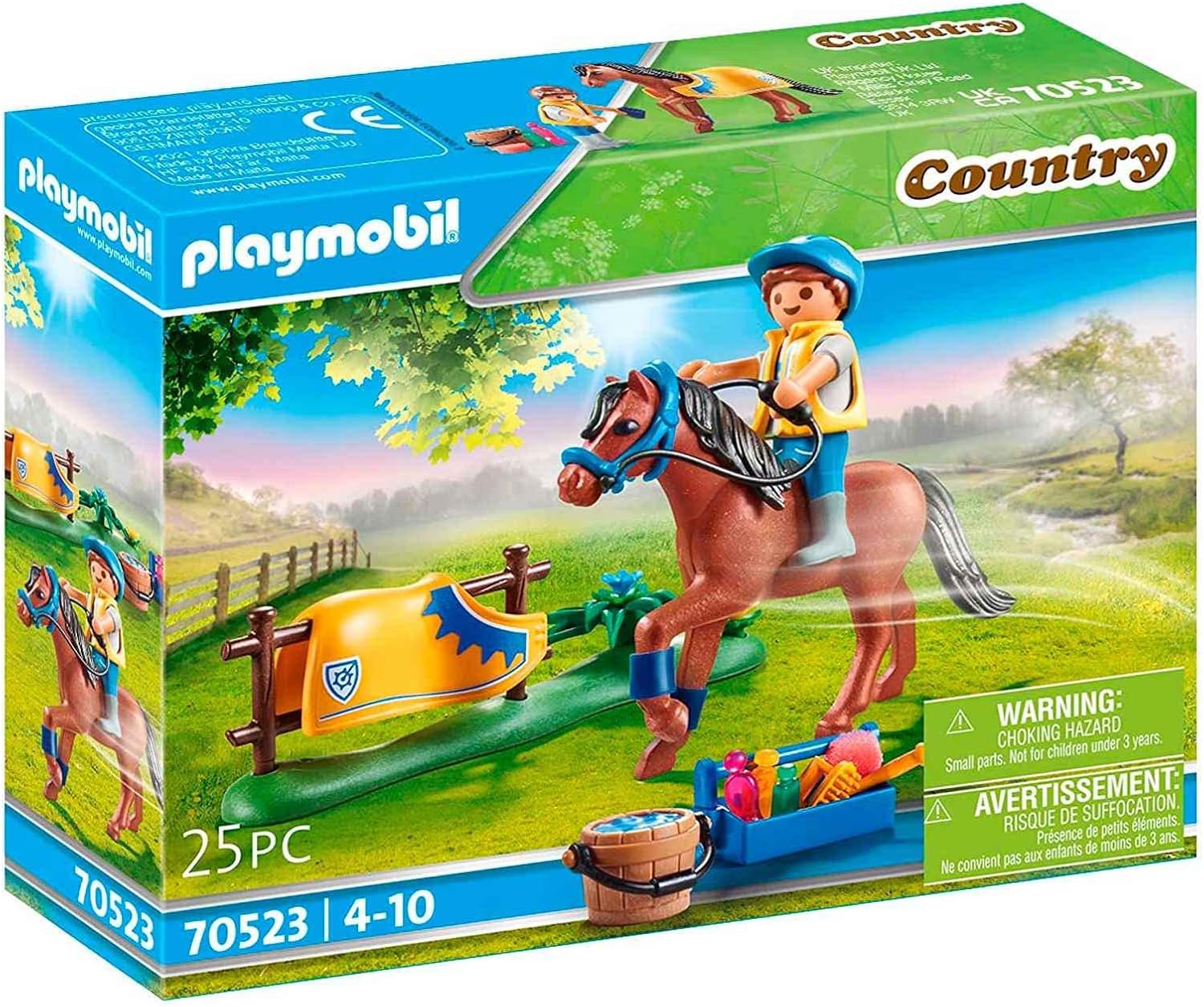 Cavalier avec Poney Brun - Playmobil