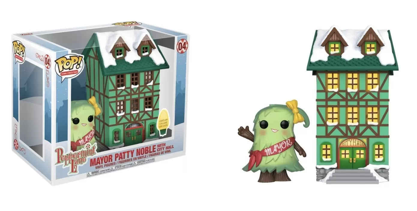 Pop 04 Mayor Patty Noble with City Hall - Poppermint Lane - Funko