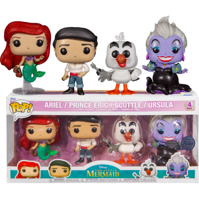 Pop Ariel, Prince Eric, Scuttle, Ursula - Disney - Funko