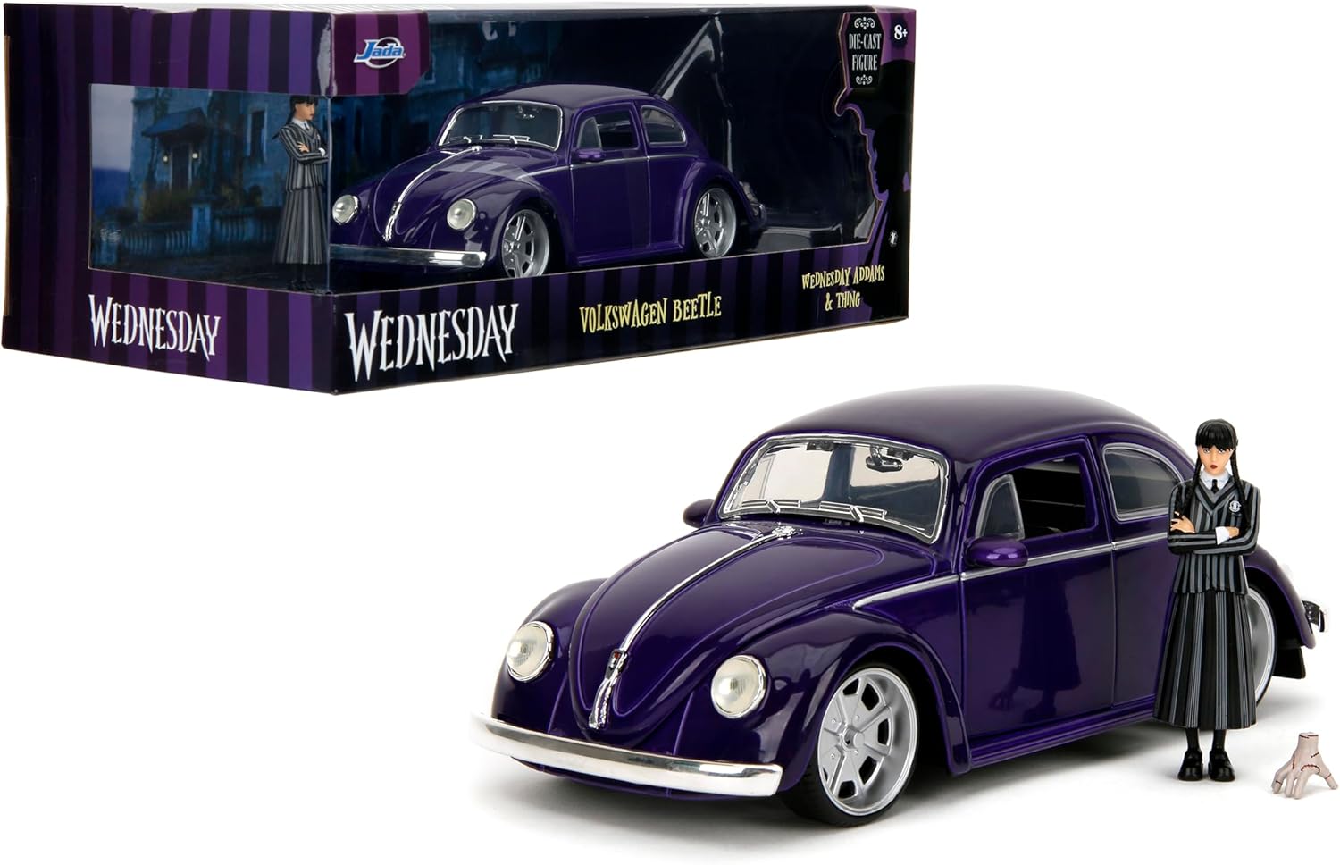 Volkswagen Beetle + Wednesday Addams & Thing - Jada