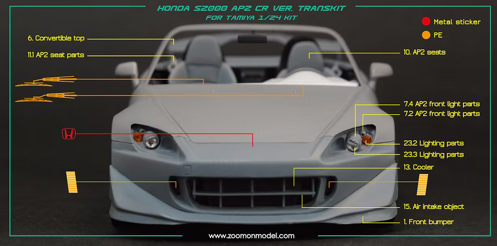 Honda S2000 AP2 CR - Transkit - Zoomon