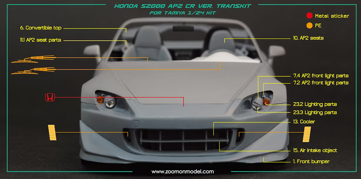 Honda S2000 AP2 CR - Transkit - Zoomon