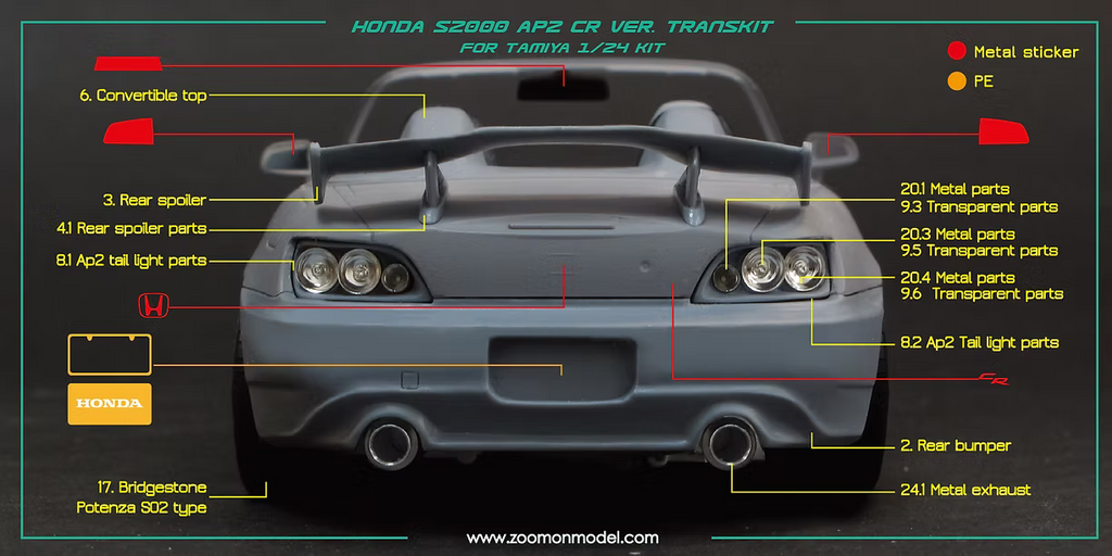 Honda S2000 AP2 CR - Transkit - Zoomon